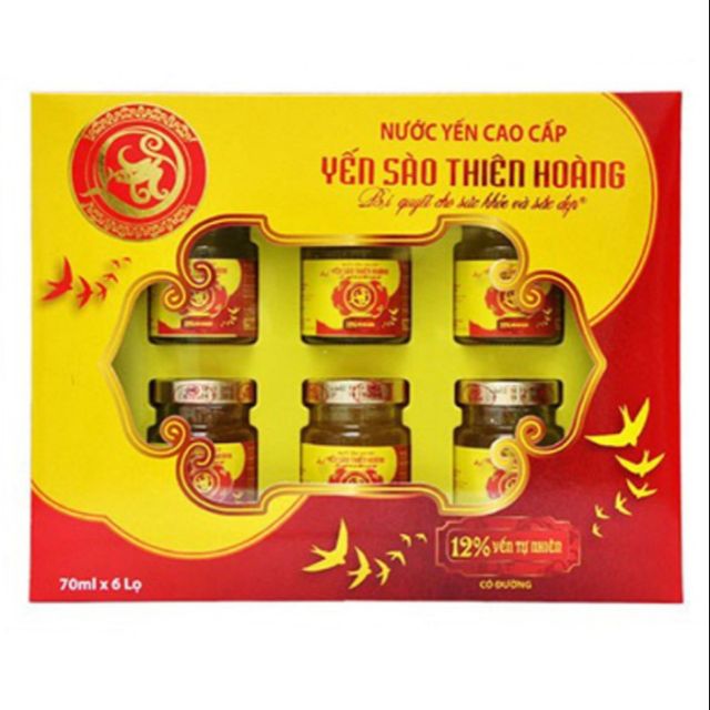 Yến sào Thiên Hoàng 12% (6 lọ x 70ml)