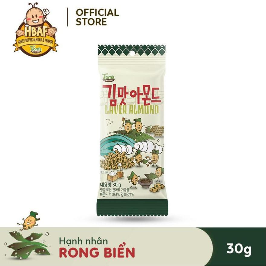 Hạt Hạnh Nhân ❤️FREESHIP❤️ Tom's Farm Hàn Quốc - Gói 30g