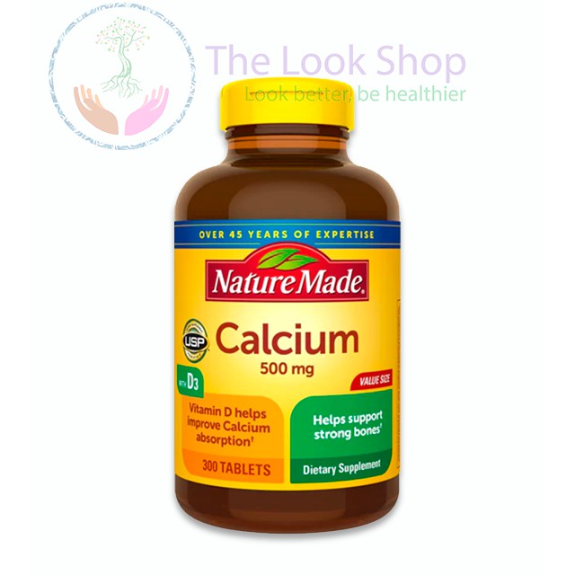 USA- Viên uống Calcium D3 500mg Nature Made 300 viên