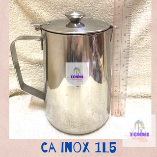 Ca đánh sữa inox 304 có nắp 350ml 600ml 1l 1l5 2l.ca đựng nước có nắp ca trà đá inox pha chế - dụng cụ pha chế