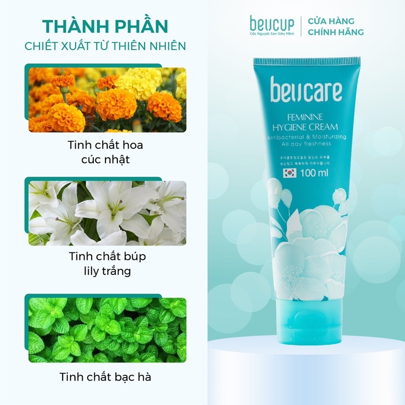 Combo 3 chai dung dịch vệ sinh phụ nữ hương bạc hà BeUcare 100ml