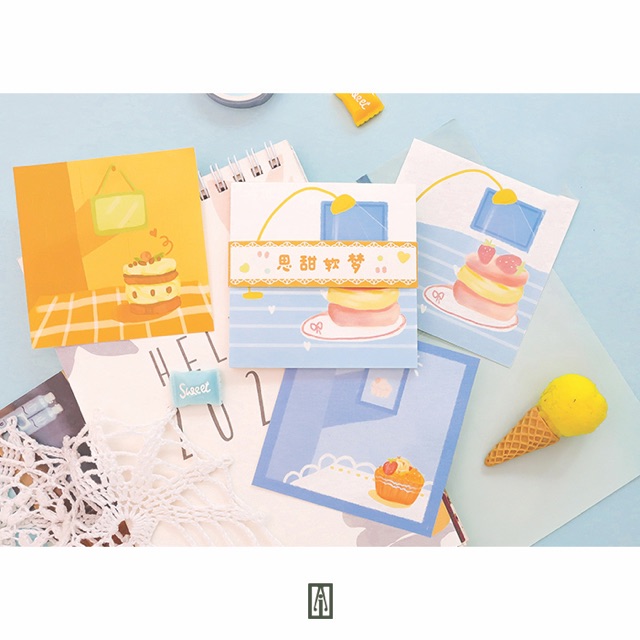 Set giấy ghi chú hình vẽ illustration - Illustration memo set