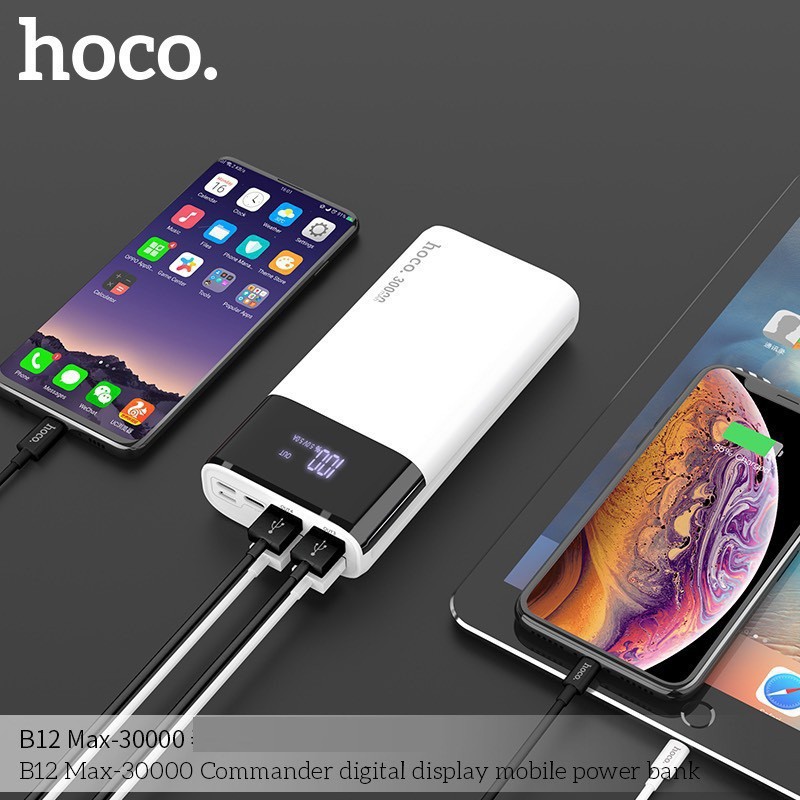 Pin Sạc Dự Phòng Sạc Nhanh 5A Max 30000mAh Hoco B12 Max Chính Hãng - Bảo Hành 12 Tháng