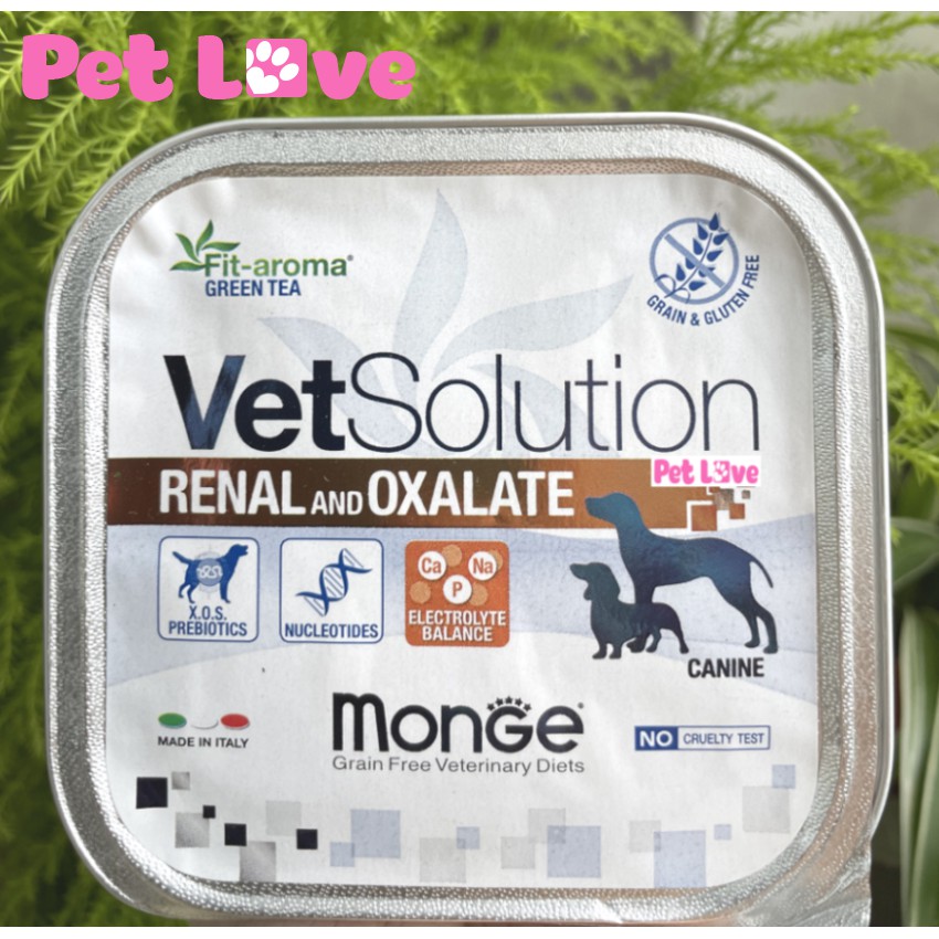 Pate cho chó mèo bị suy thận, ngăn ngừa sỏi thận (Monge, Ý)