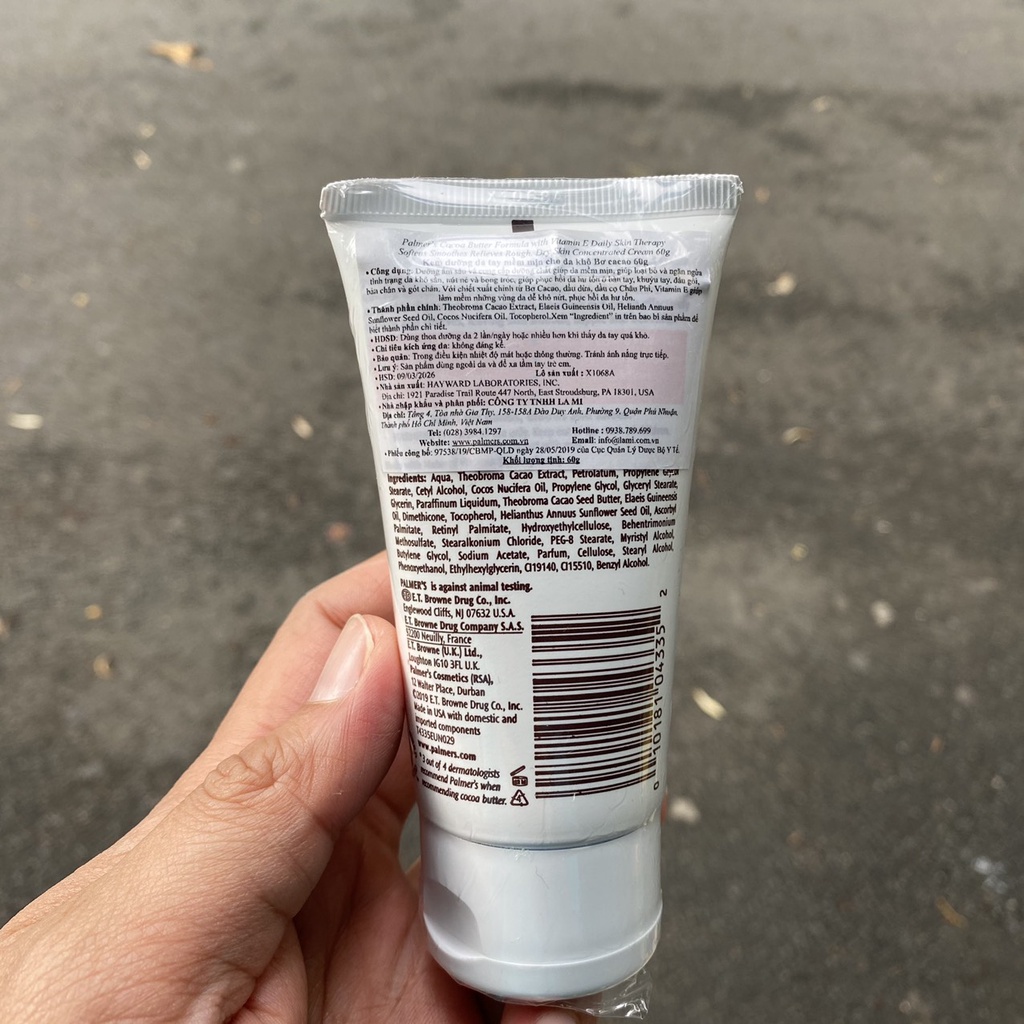 Kem dưỡng da tay Bơ Cacao Palmer’s Daily Skin Therapy Hand Cream 60g