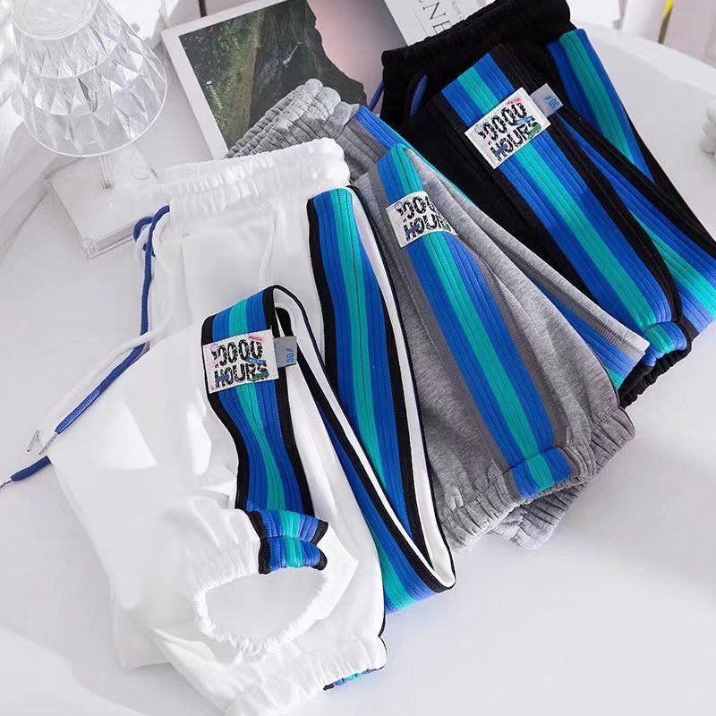 Jiashucheng Quần Thể Thao Dáng Rộng Có Khóa Màu Sắc Giản Dị Dành Cho Nữ