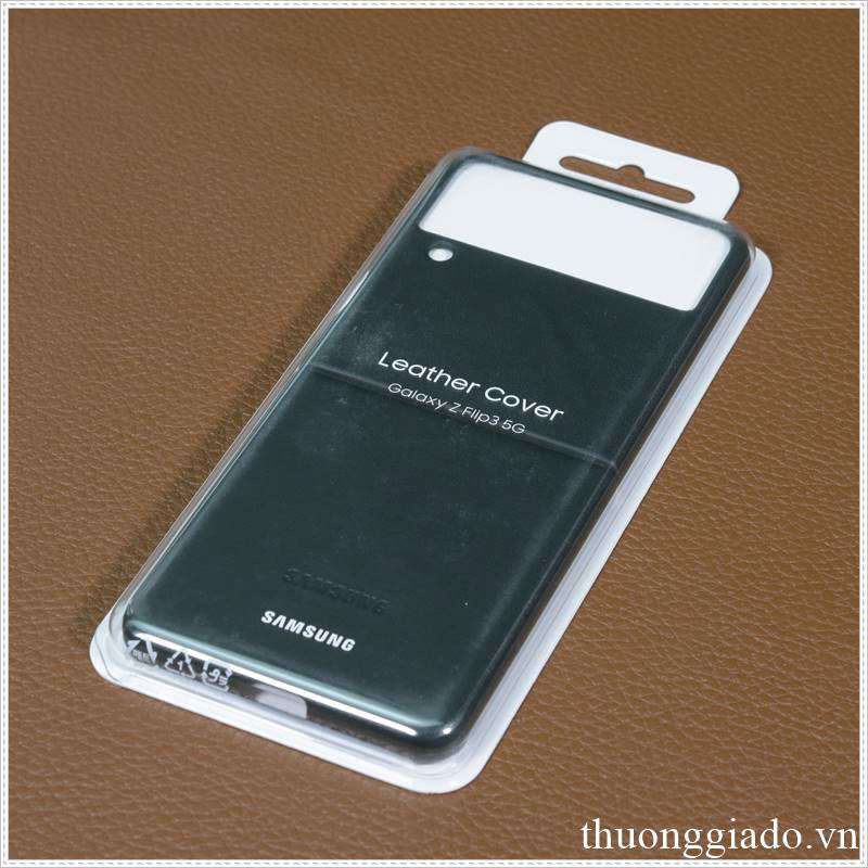 Ốp lưng da Samsung Galaxy Z Flip3 5G, Z Flip 3 5G Leather Cover Chính Hãng