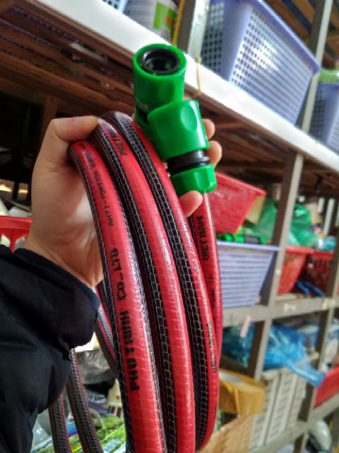 5 mét dây ống tưới 5 lớp phi 14, 16 Siêu Xịn, Siêu Bền Kèm khớp nối nhanh
