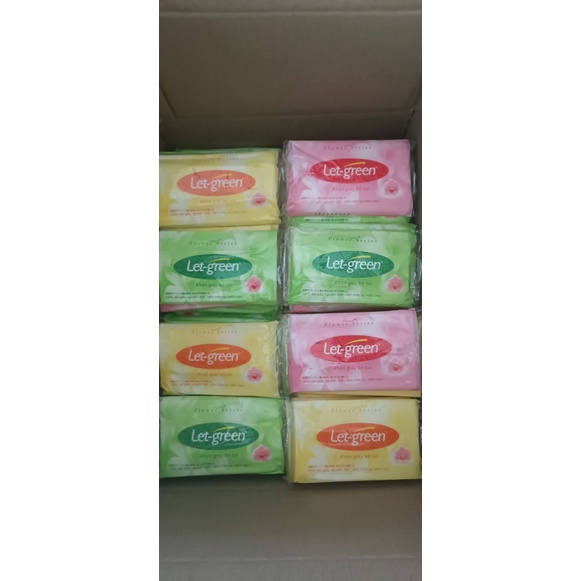 Com bô 3 gói Khăn Giấy Bỏ Túi Let-green Hương Hoa Gói 10 Miếng