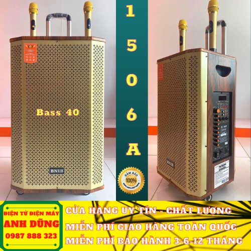 LOA KÉO DI ĐỘNG KARAOKE BNIB 1506A BASS 40 THIẾT KẾ SIÊU ĐỈNH, 2 MÀU LỰA CHỌN, KẾT NỐI MỌI THỨ