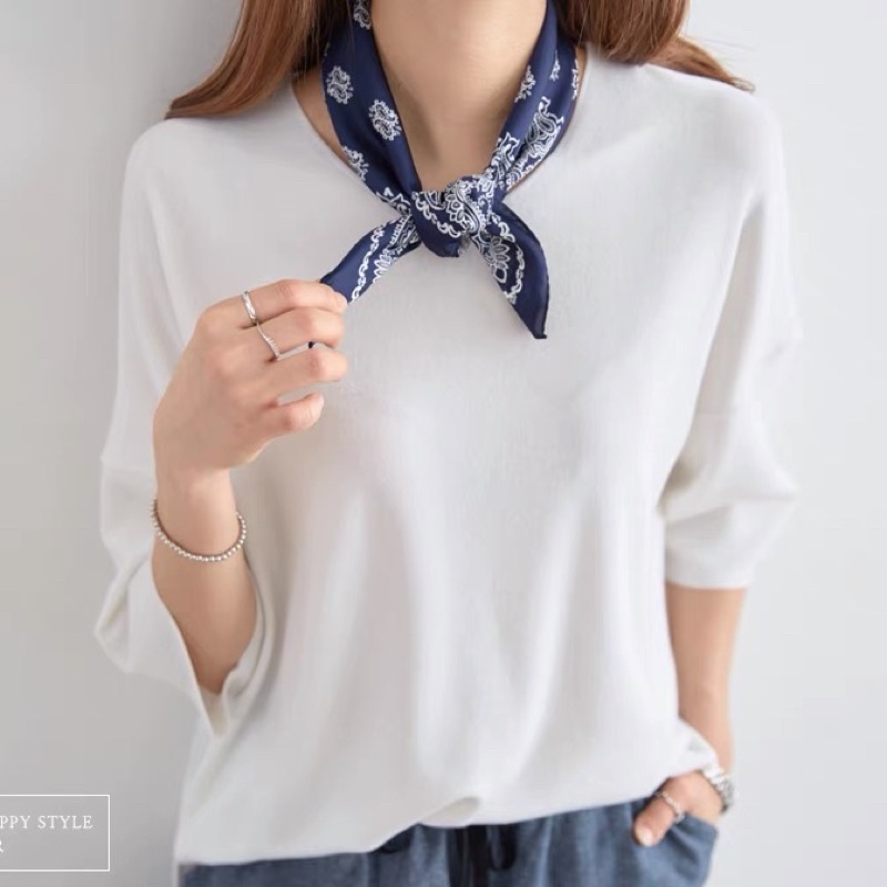 Khăn bandana lụa vuông size 53x53cm - Maben