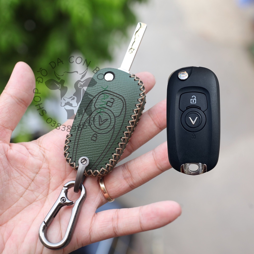 Bao bảo vệ chìa khoá Vinfast Fadil handmade da thật 001