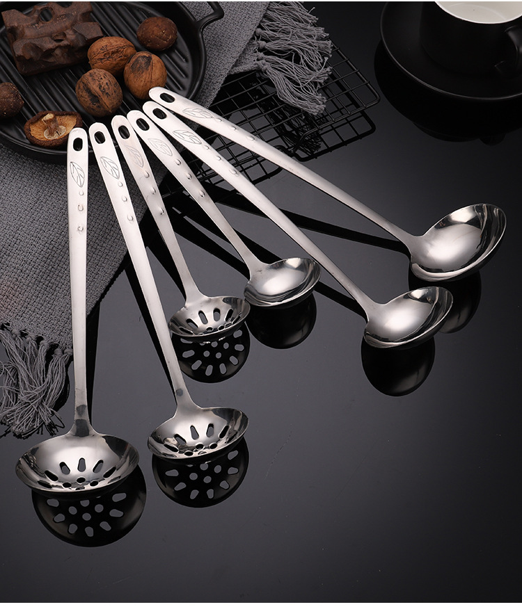 Bộ Muỗng Múc Canh Bằng Thép Không Gỉ Thiết Kế Vỏ Sò Tiện Dụng