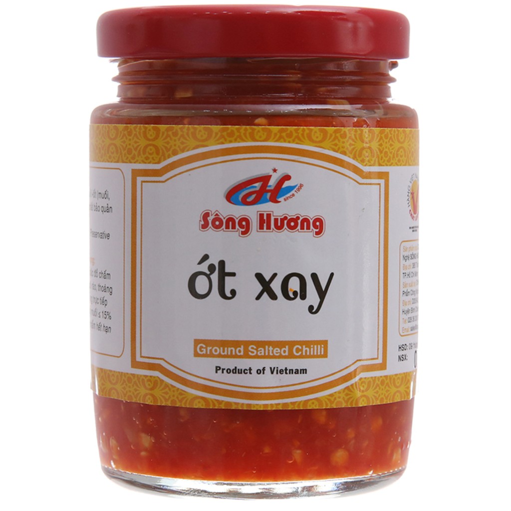 2 Hũ Ớt Tươi Xay Sông Hương Foods Hũ 390g - Ăn kèm , bún , phở , mì tôm , thịt nướng , tốt tiêu hóa, cay tự nhiên