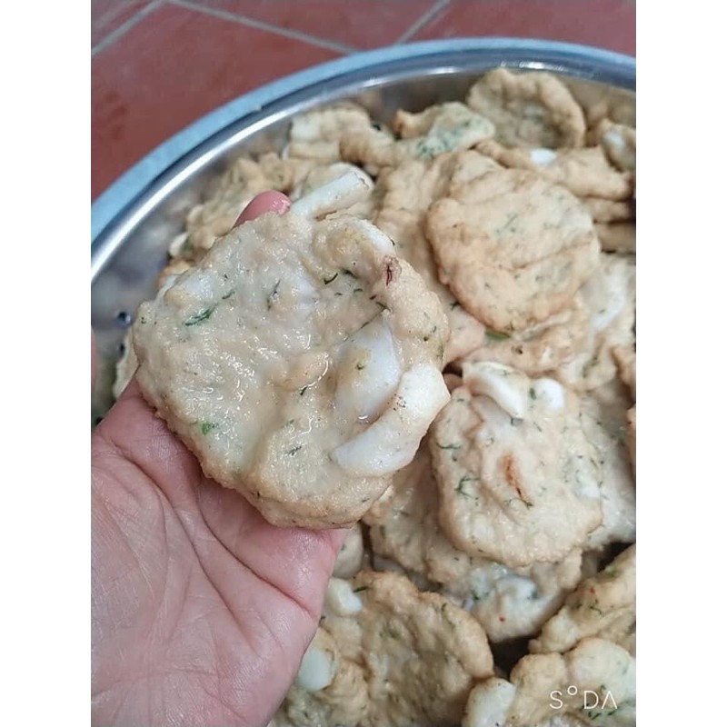 CHẢ CÁ THU PHA MỰC NGUYÊN MIẾNG SIÊU NGON 1Kg