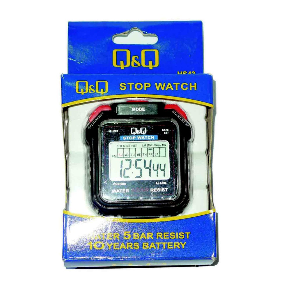 unisex áo Đồng hồ bấm giây Q&Q Stop Watch HS-43