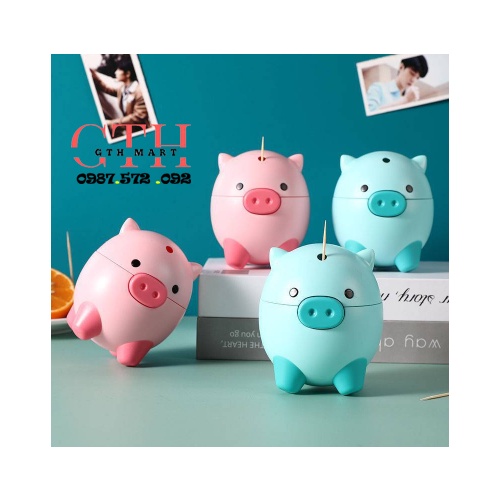 Lọ đựng tăm, hạt tiêu các hình kute bằng nhựa cao cấp màu sắc sang trọng thiết kế tiện dụng-GTH Mart
