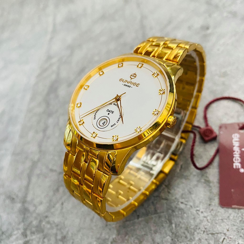 Đồng hồ Sunrise nam chính hãng Nhật Bản M1138.SA.G.T - kính saphire nguyên khối chốn