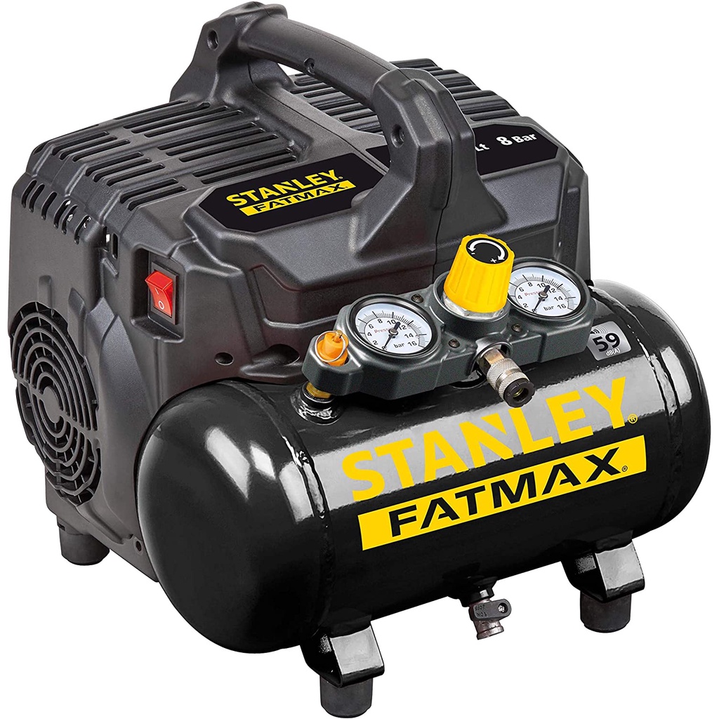 Máy nén khí không dầu 1 H.P Stanley FatMax DST 101/8/6  SIÊU GIẨM ÂM - CHÍNH HÃNG