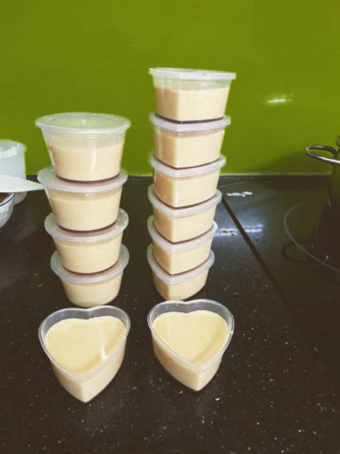 Hộp Caramen trái tim / Hộp làm bánh flan trái tim có nắp to đẹp ác
