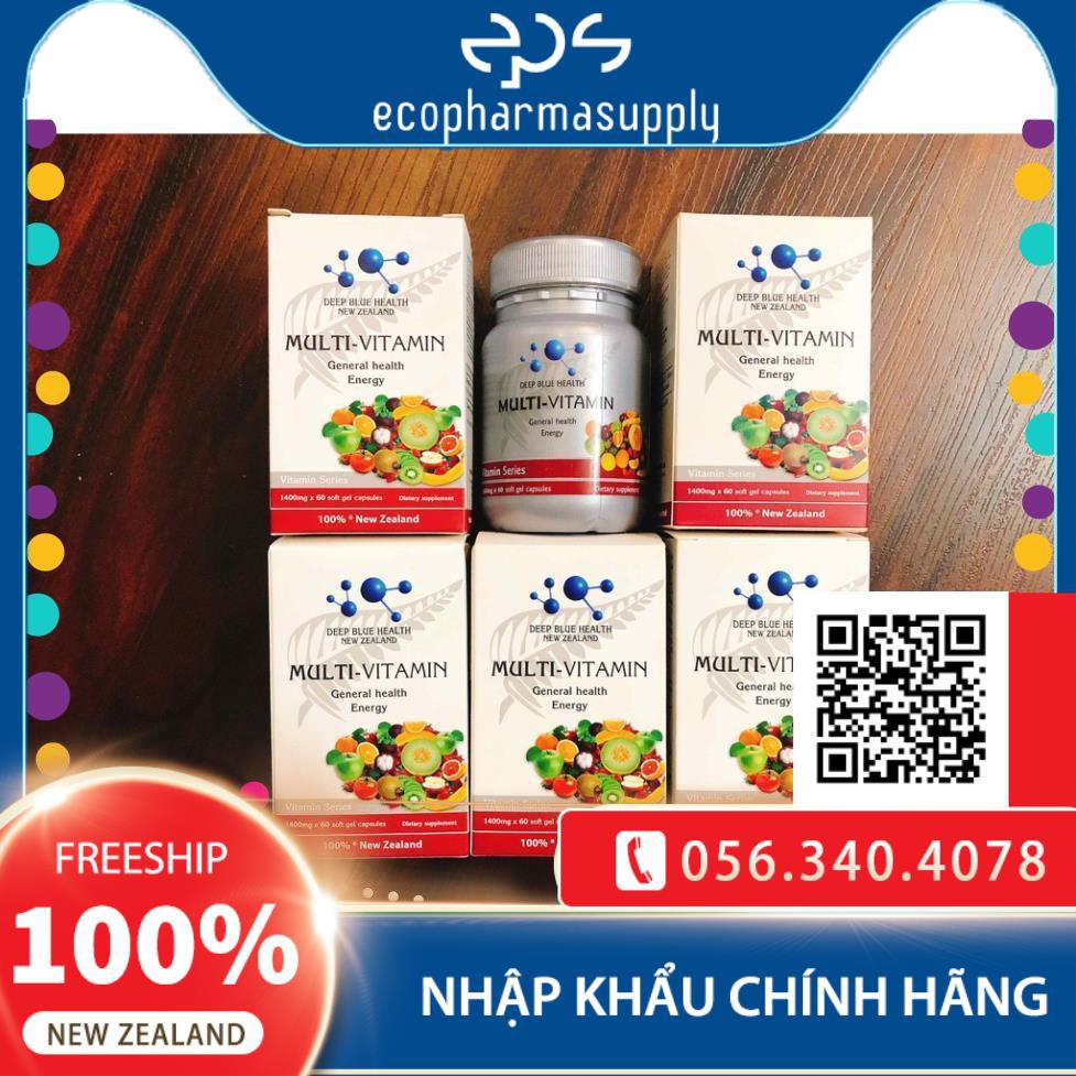 Viên Vitamin tổng hợp MultiVitamin Deep Blue Health (60v)