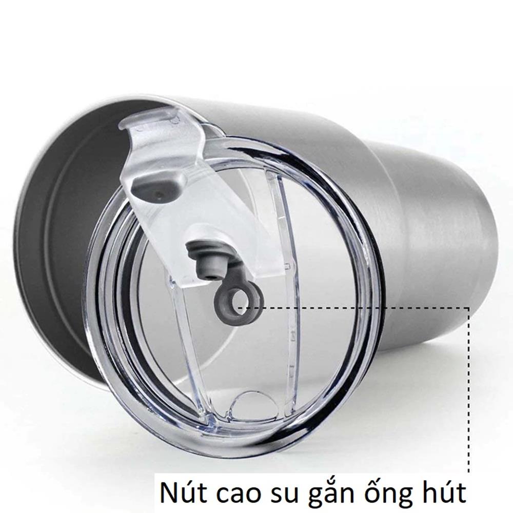 Bộ Ly giữ nhiệt Thái Lan 900ml, Cốc giữ nhiệt kèm Bộ Ống hút bình cốc cách nhiệt inox cao cấp