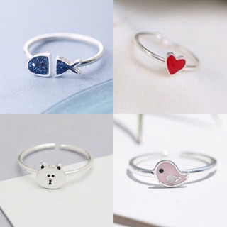 Nhẫn bạc hoạt hình cute