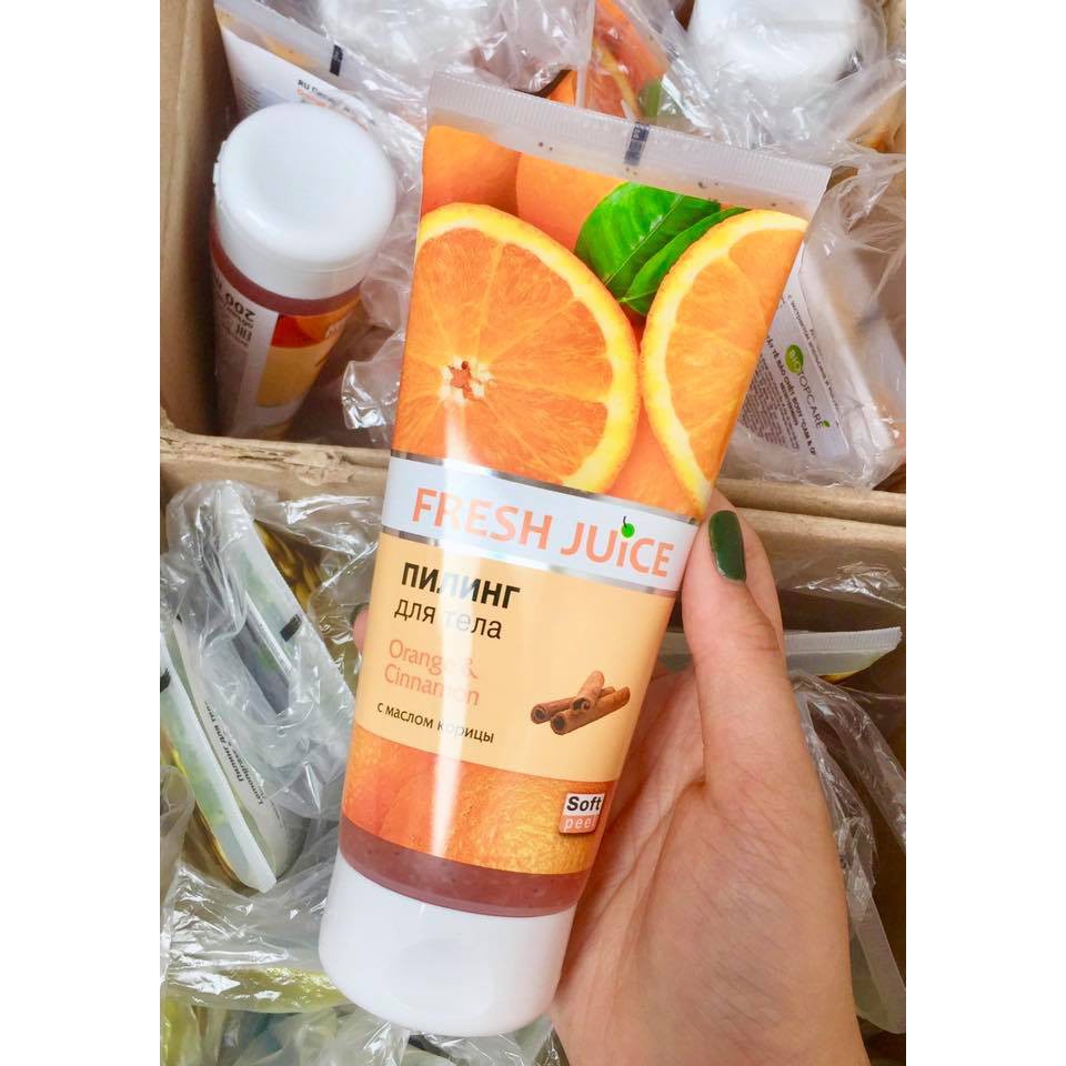 Tẩy Tế Bào Chết Cơ Thể Fresh Juice Cam &amp; Quế 200ml