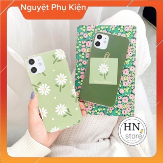 Ốp lưng iphone Green Flower viền trong chống ố 11promax