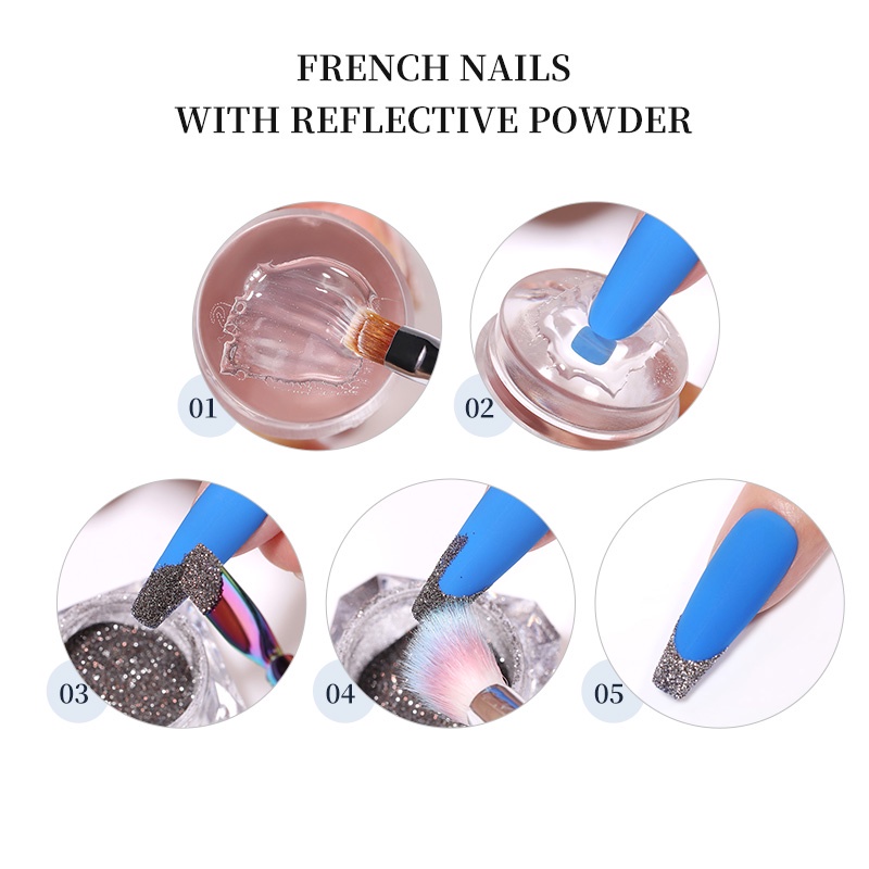 Dụng cụ in hình móng tay BORN PRETTY bằng silicone trong suốt kèm nắp trong suốt