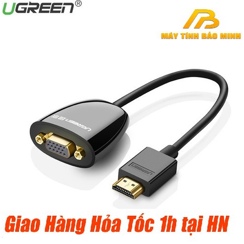 Dây chuyển HDMI Sang VGA Ugreen 40252/40253 (Màu Trắng/Đen) - Hàng Chính Hãng