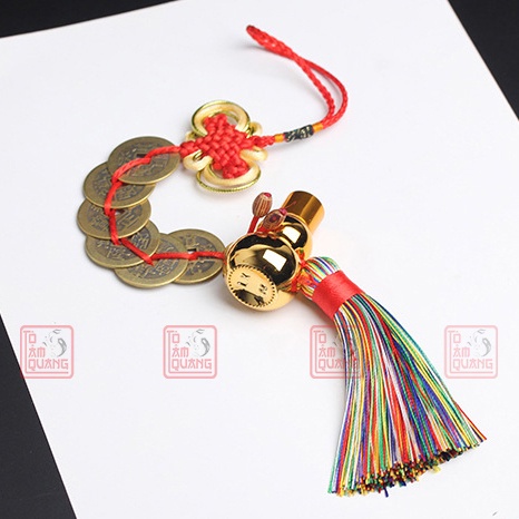 Dây đồng xu trang trí treo xe otô, cửa hàng, trang trí tết nhà ở mang lại may mắn chiêu tài lộc bình an (DẠNG THẲNG)
