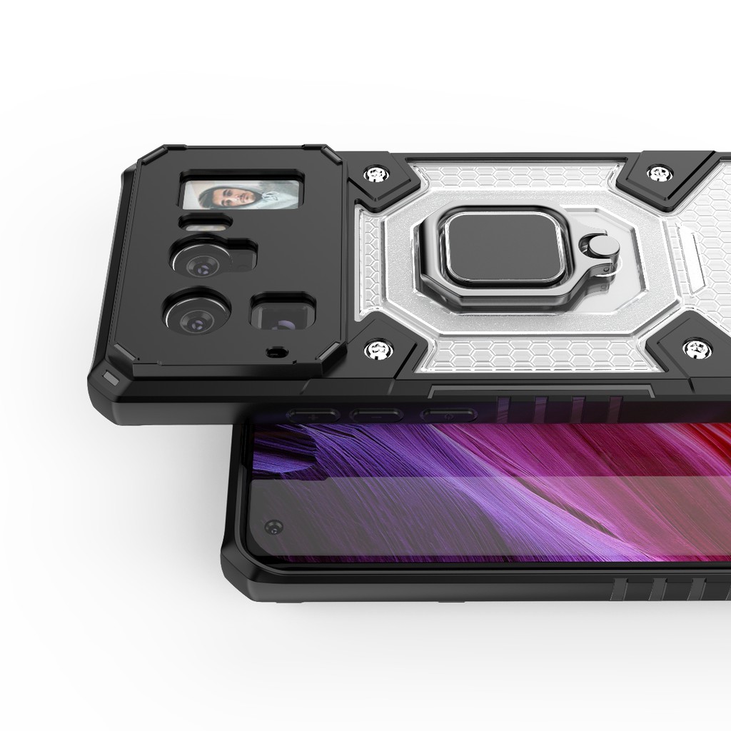 Ốp lưng Xiaomi Mi 11 Ultra / Mi Mix 4 chống sốc tổ Ong nhẫn Iring không gian mới giá đỡ xem phim