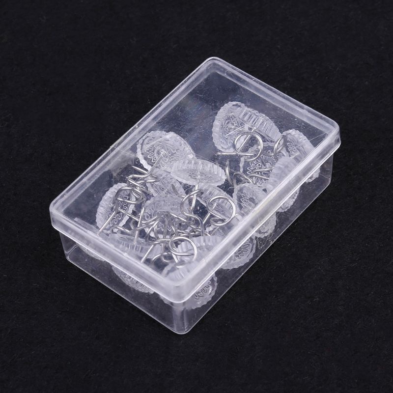 Set đinh ghim xoắn đầu trong suốt cố định drap giường/ga trải giường/vải bọc ghế sofa cho gia đình