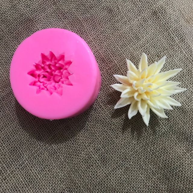 Khuôn silicon 4D Hoa súng 7cm