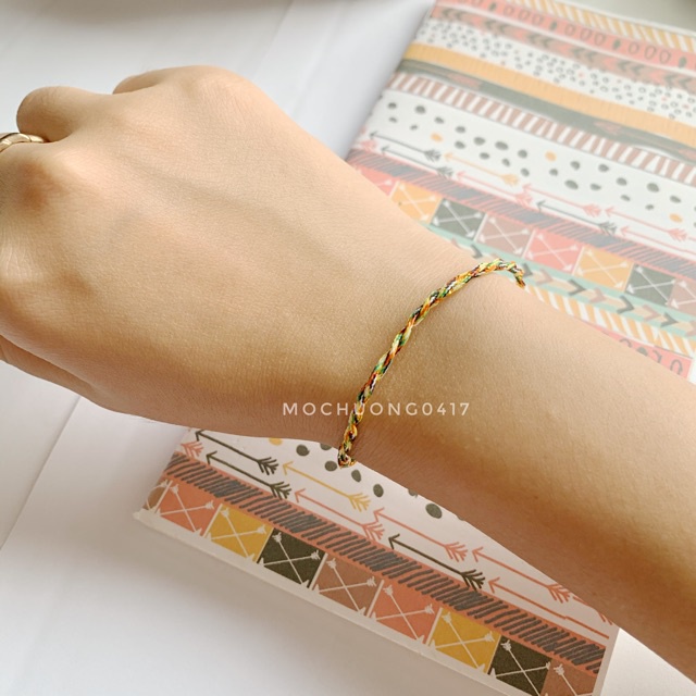 [GIÁ BUÔN] Vòng tay handmade Chỉ Ngũ Sắc may mắn, bình an - PH583