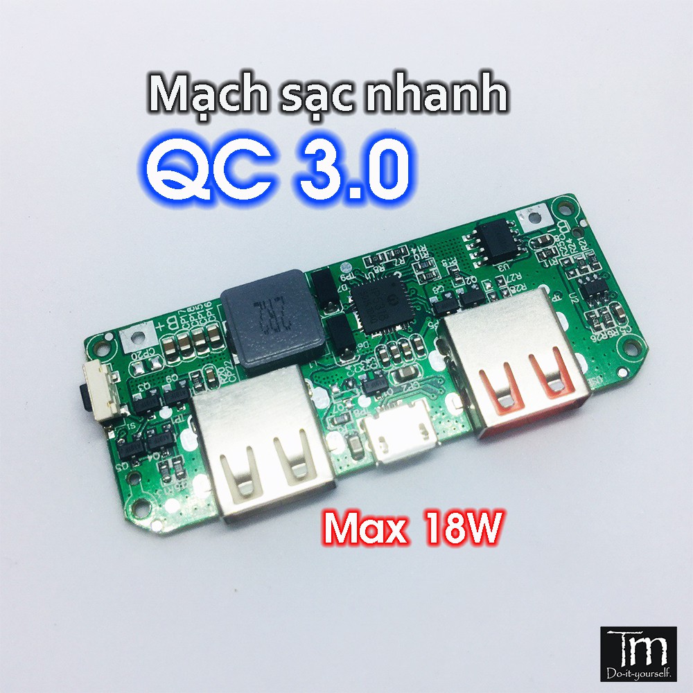 Mạch Sạc Dự Phòng Sạc Nhanh QC 3.0 Chip IP5318 18W Đủ công suất