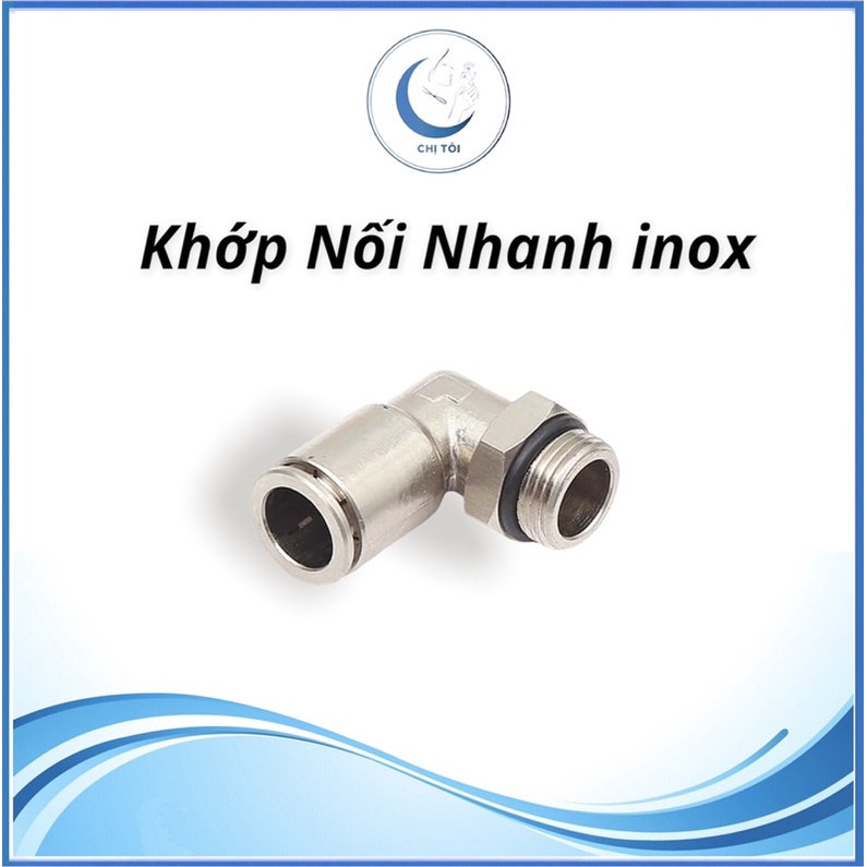 Khớp nối nhanh, co inox Fi10 - Fi12 chế lọc hồ cá