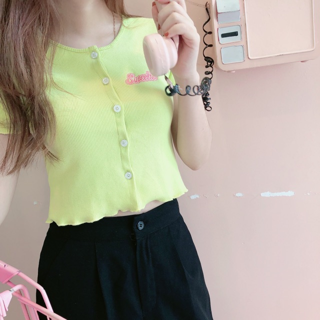 Áo Sweetie Logo Croptop | BigBuy360 - bigbuy360.vn