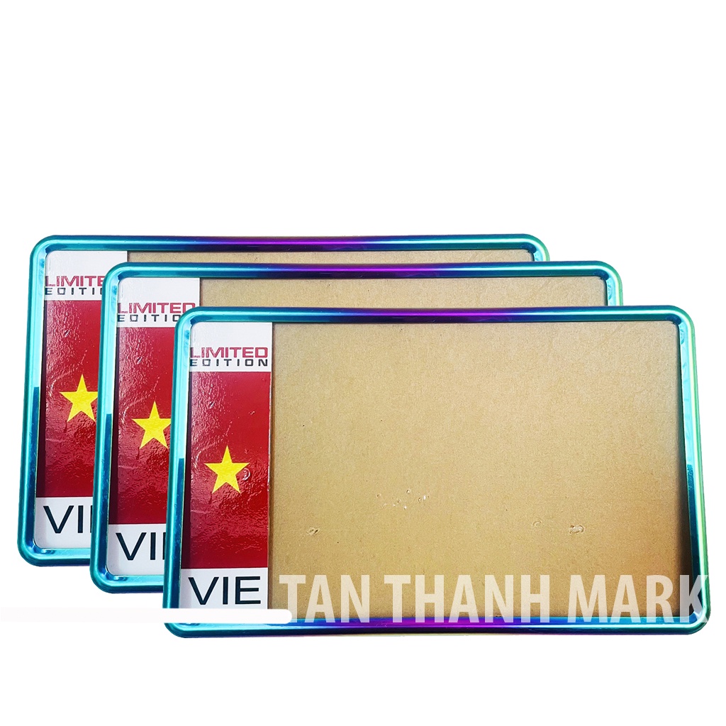 Khung Biển Số Mạ Màu Titan Cao Cấp Mẫu Cờ Việt Nam Gắn Được Mọi Loại Xe PTTT