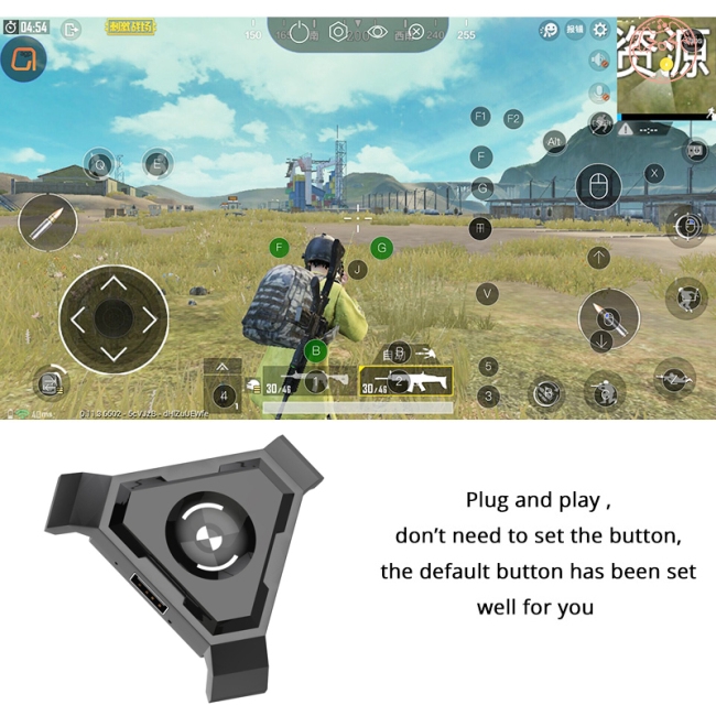 PUBG Mobile Gamepad Keyboard Mouse Converter Set Bluetooth Controller Adapter Bộ kết nối bàn phím, chuột với điện thoại chiến các Game FPS