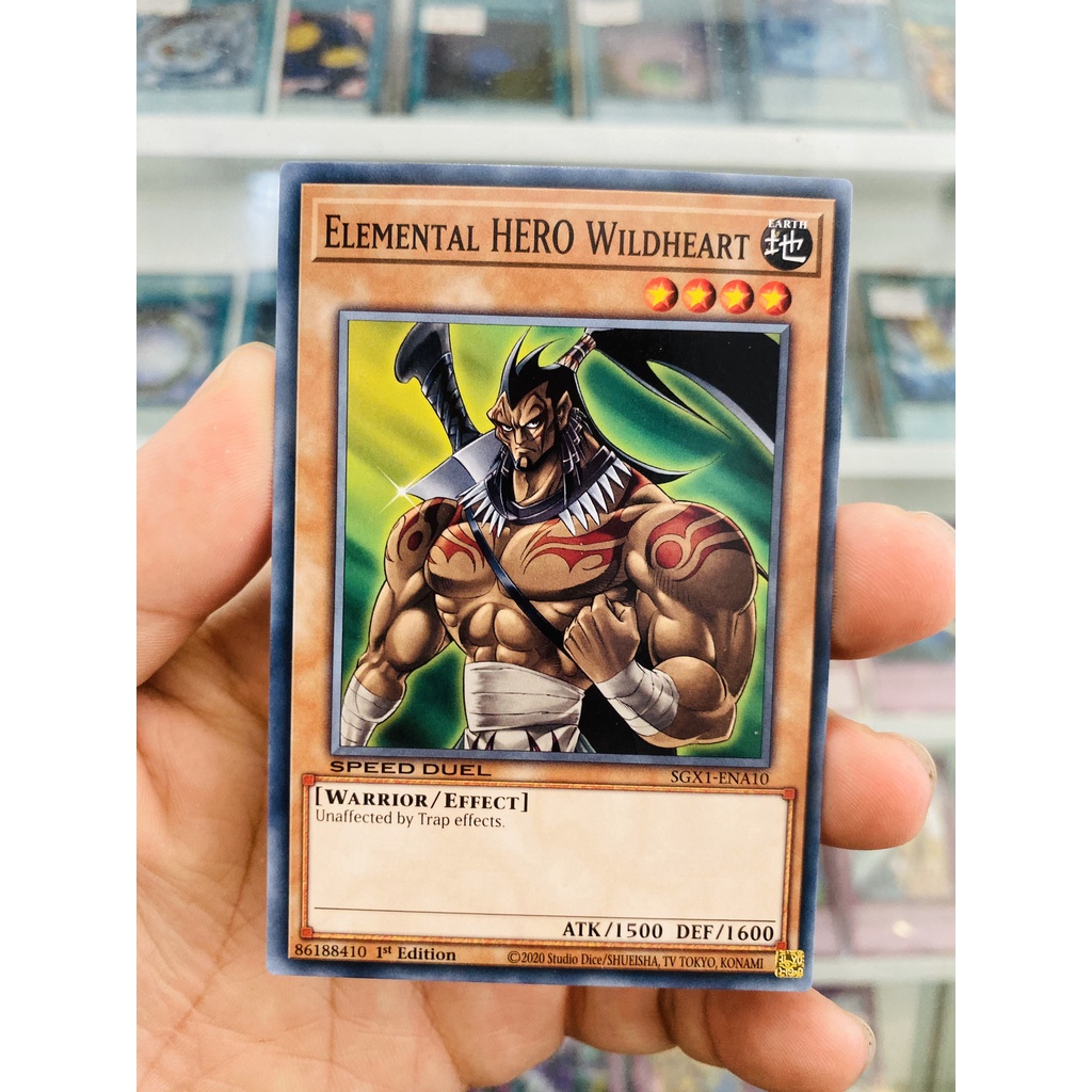 Thẻ Bài YugiOh Mã SGX1-ENA10 - Elemental HERO Wildheart - Common - 1st Edition
