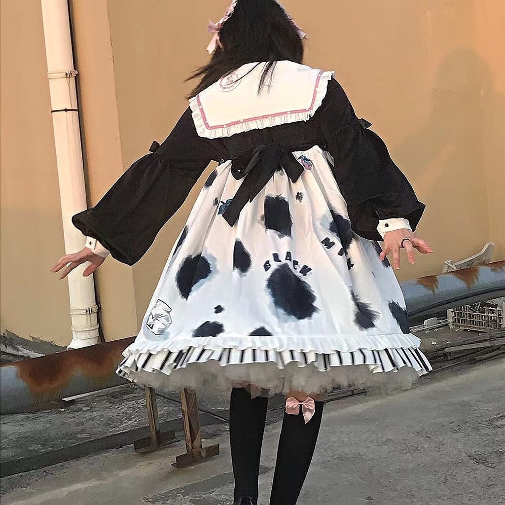 Chân váy xòe lolita mềm mại dành cho nữ