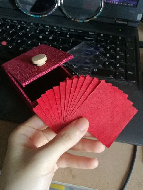 Son giấy cổ trang trong hộp giả gỗ bọc vải sang trọng | BigBuy360 - bigbuy360.vn