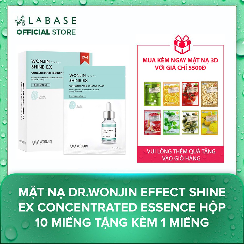 Mặt Nạ Dr.Wonjin Effect Shine EX Concentrated Essence Hộp 10 Miếng Tặng Kèm 1 Miếng