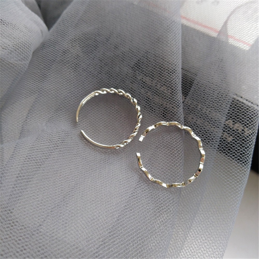  Bộ nhẫn đeo tay thiết kế theo phong cách đơn giản hợp thời trang cho nữ