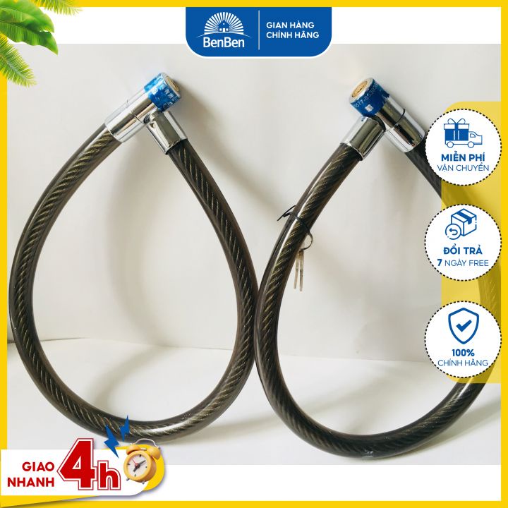 Khoá dây chống cắt siêu bự an toàn ( khóa dây dài 85cm, đường kính cáp 2,5cm) , khoá xe đạp,  khóa xe máy, khoá cổng