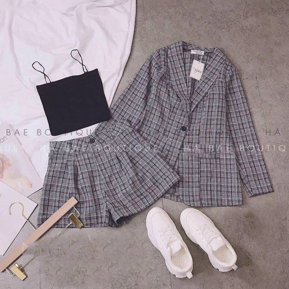 SÉT BỘ 3 MÓN KHOÁC VEST VẢI CA RÔ BỐ VÀ ÁO THUN POZIP THỜI TRANG THIẾT KẾ VESTA P120 | BigBuy360 - bigbuy360.vn