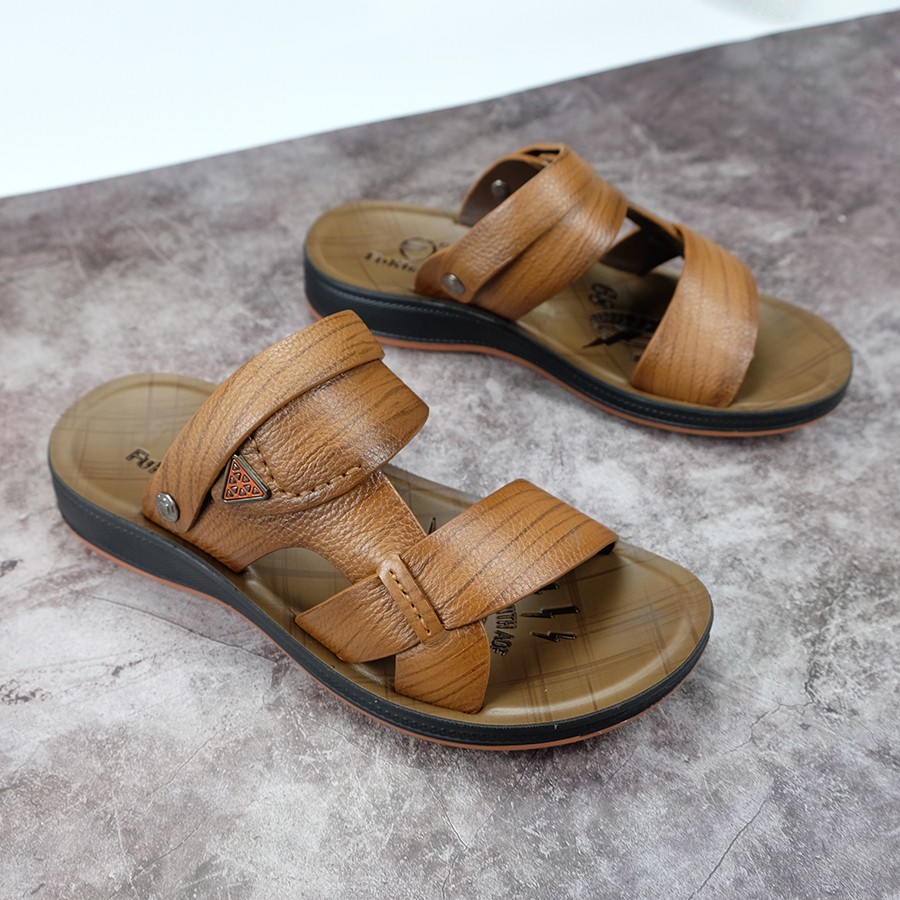Giày Lười Nam da bò cao cấp đế cao su cực êm cực bền chính hãng Fu Khang GL101D