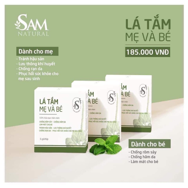 [Sam Natural ] Lá Tắm Mẹ và Bé